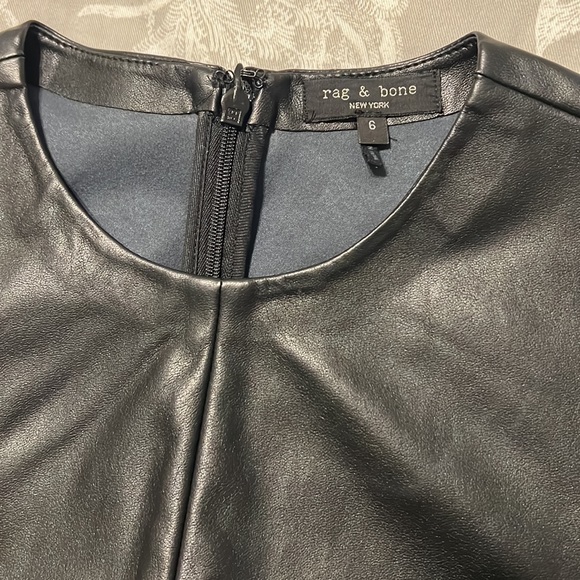 Rag & Bone Desta Faux Leather Shift Minidress, Nwot, - Picture 3 of 4
